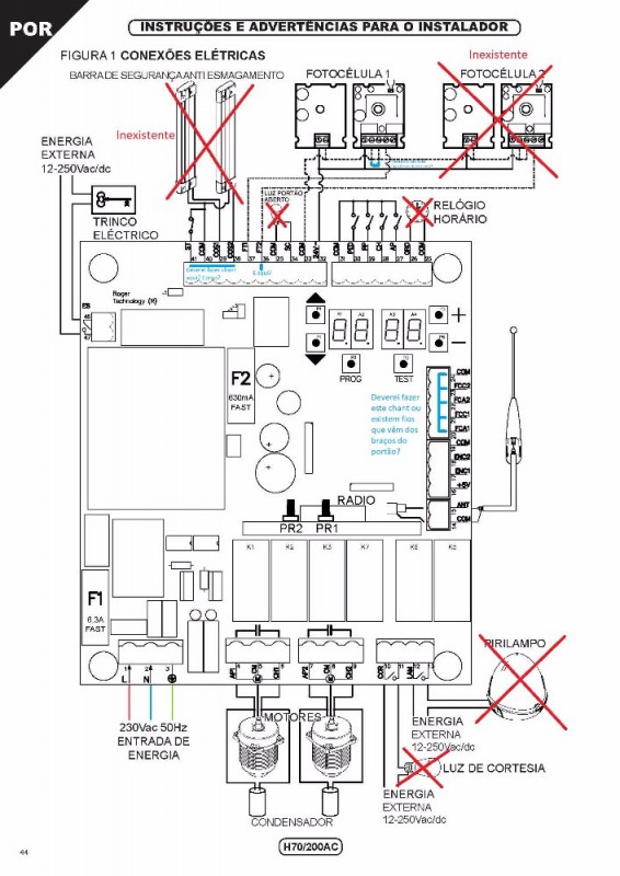 Diagrama do Manual de Instalador